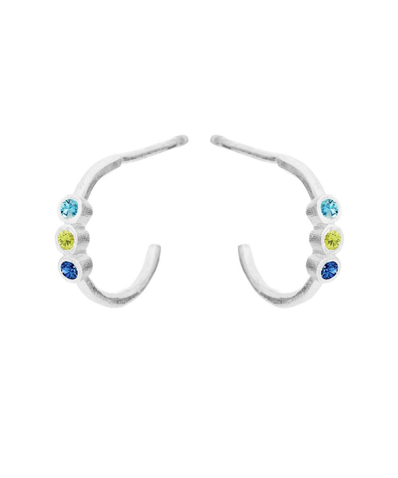 Creol i sølv med zirconia