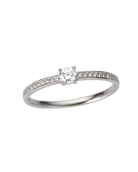 Ring i hvitt gull med zirconia