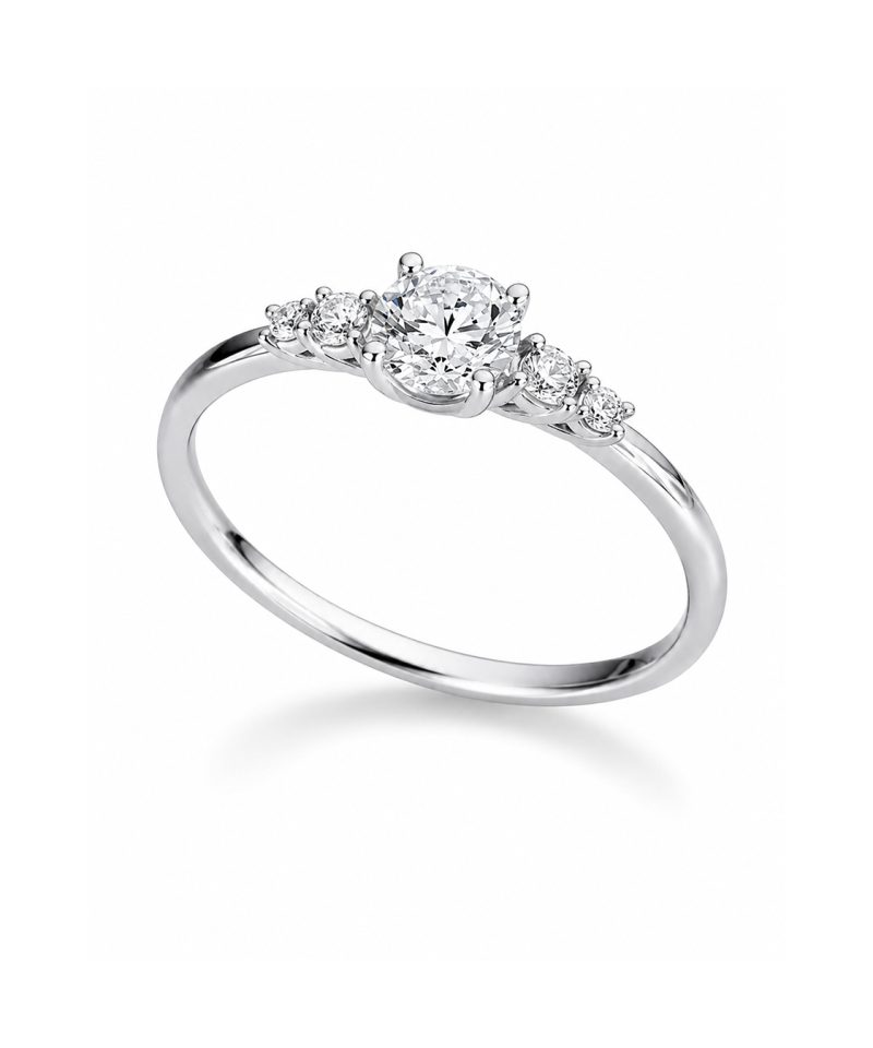 Ring i hvitt gull, Zirconia