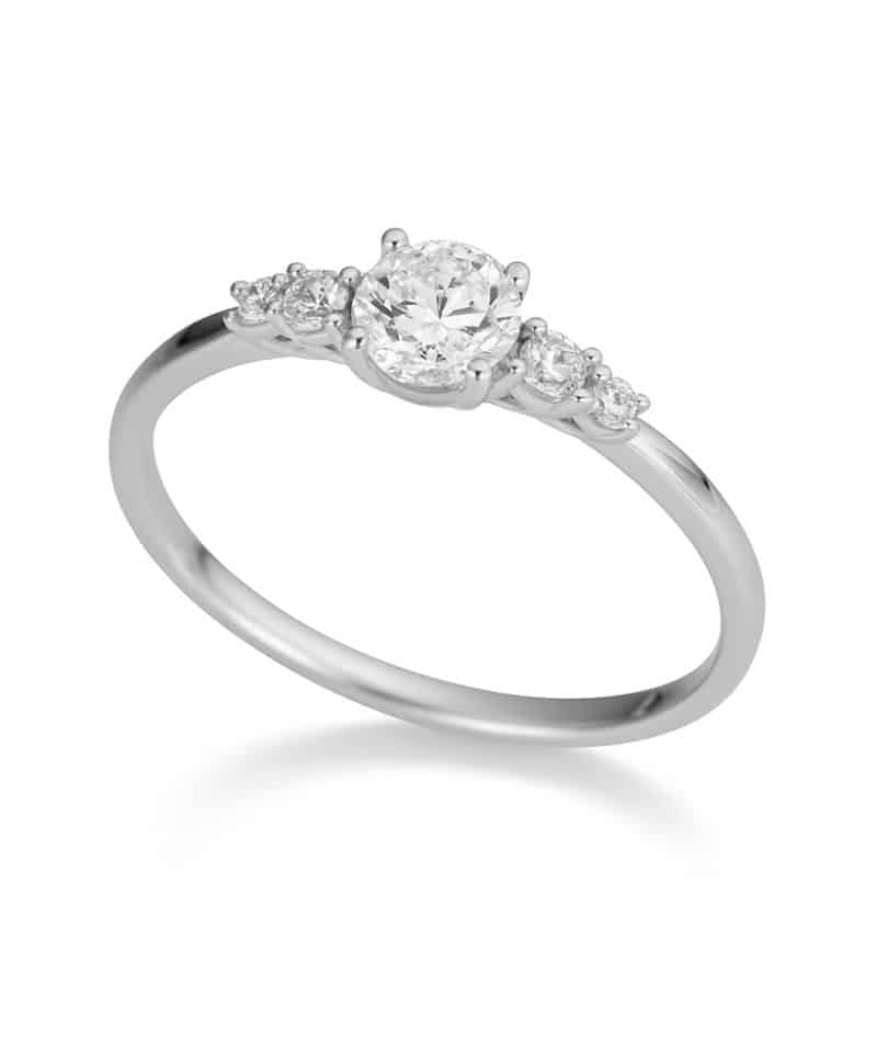 Ring i hvitt gull, Zirconia