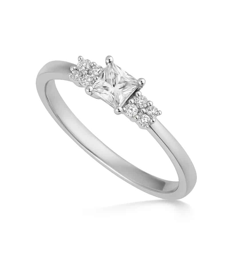 Ring i hvitt gull, Zirconia