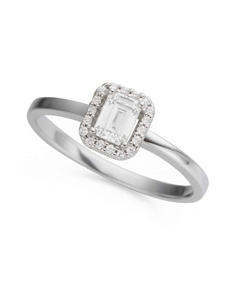 Ring i hvitt gull, Zirconia