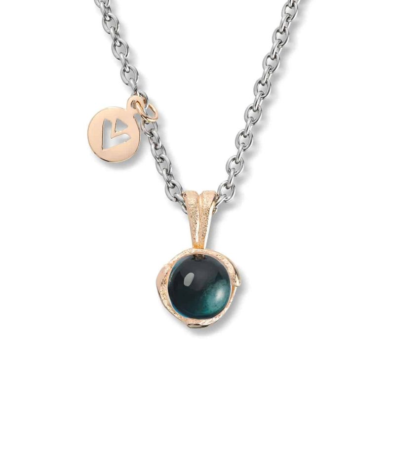 Blome - Anheng i gull med London Blue Topas