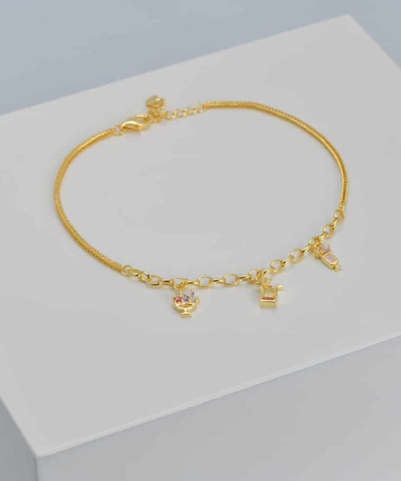 Ankelkjede forgylt cocktails 22+3 cm