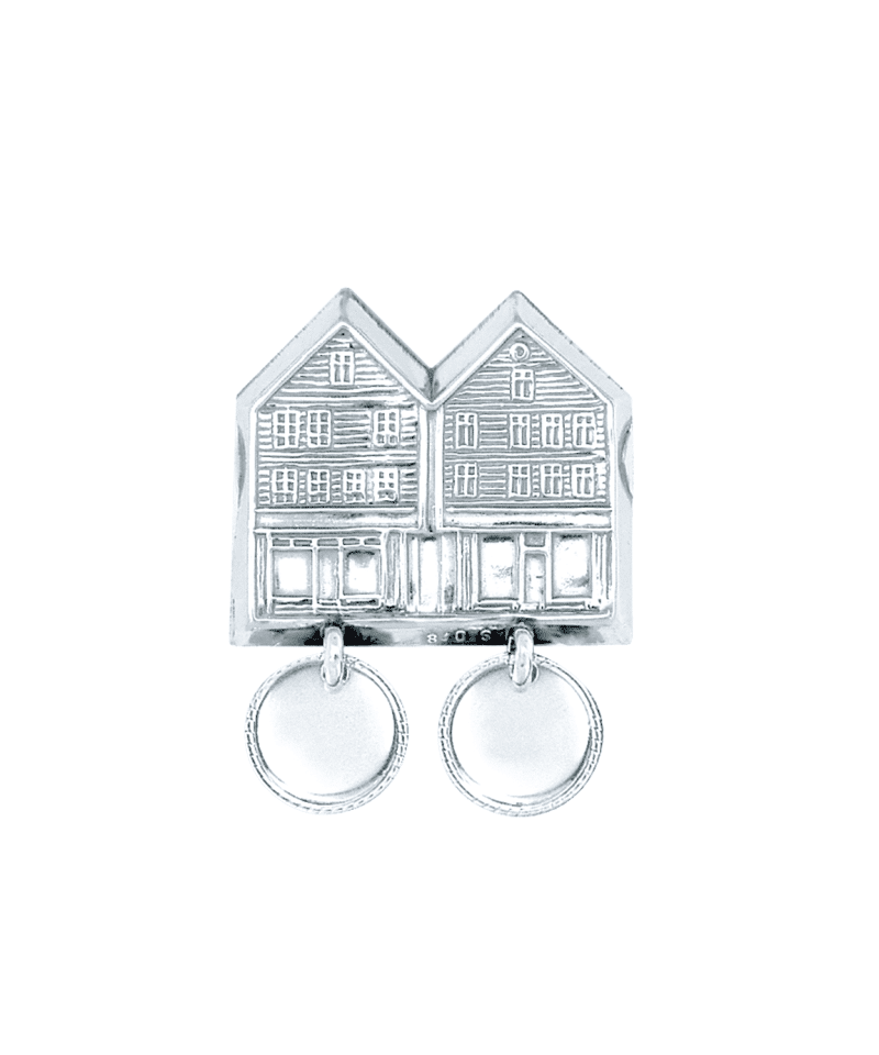 612401 - Beltestøl Bryggen Hvit med Trådkantlauv