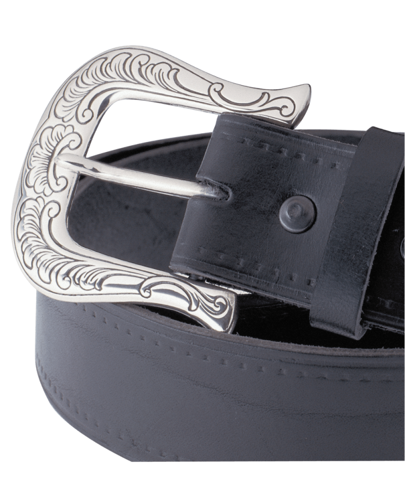 620100 - Herrebelte med svart list Oksidert