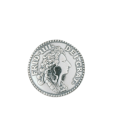 640100 - Knapp Oksidert mynt 16 mm