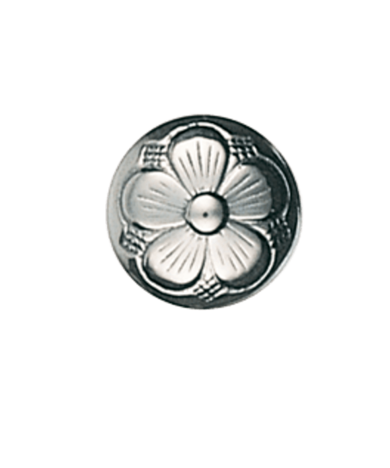 643113 - Knapp med botn lang hempe Oksidert 15 mm