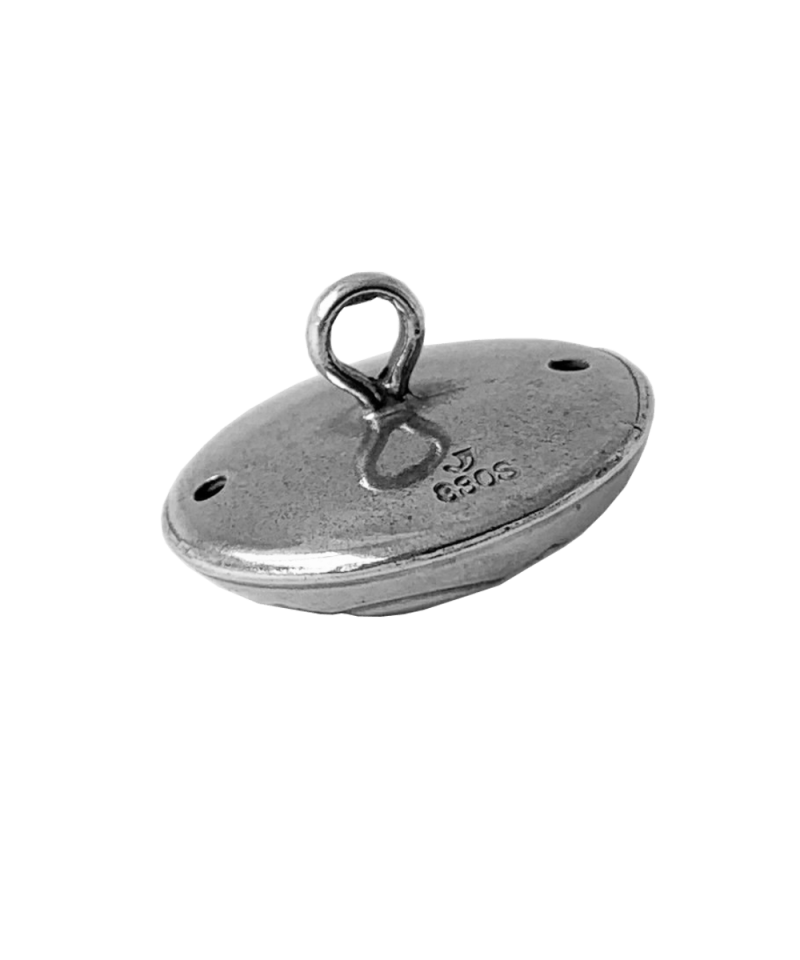 Alternative view of 643413 - Knapp med botn lang hempe Hvit 15 mm