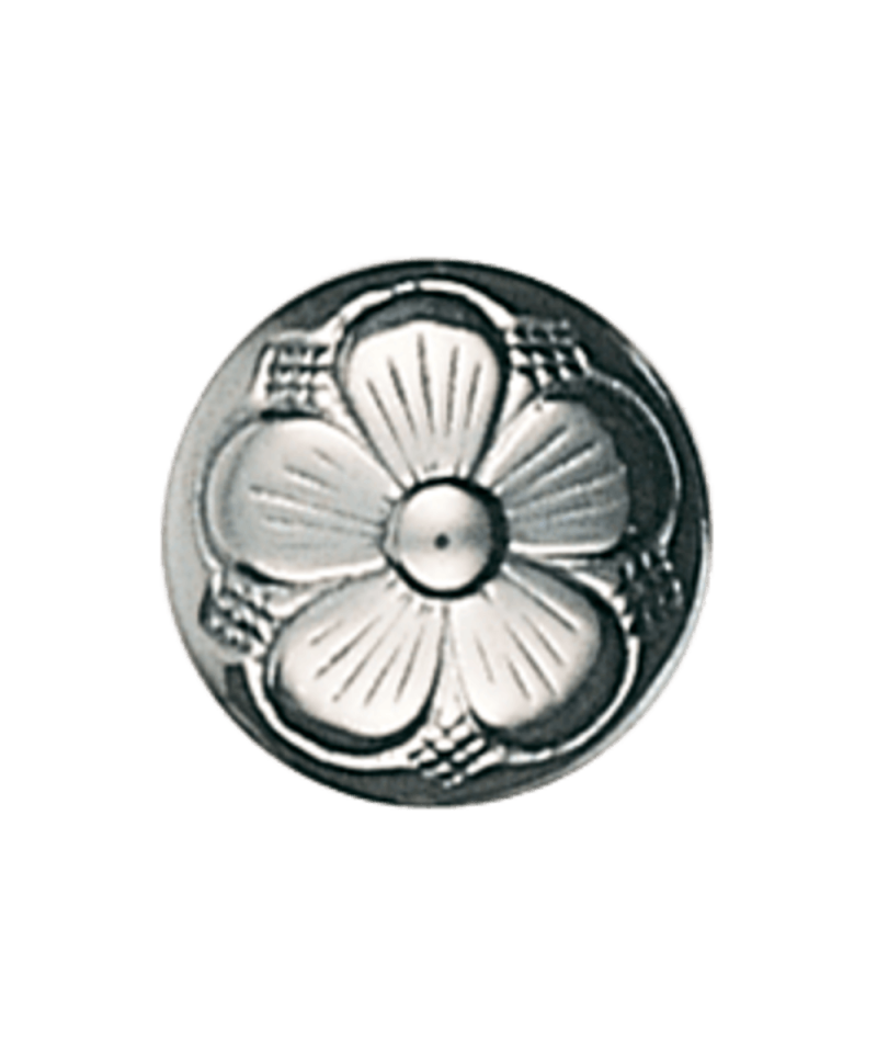 644113 - Knapp med botn lang hempe Oksidert 17 mm