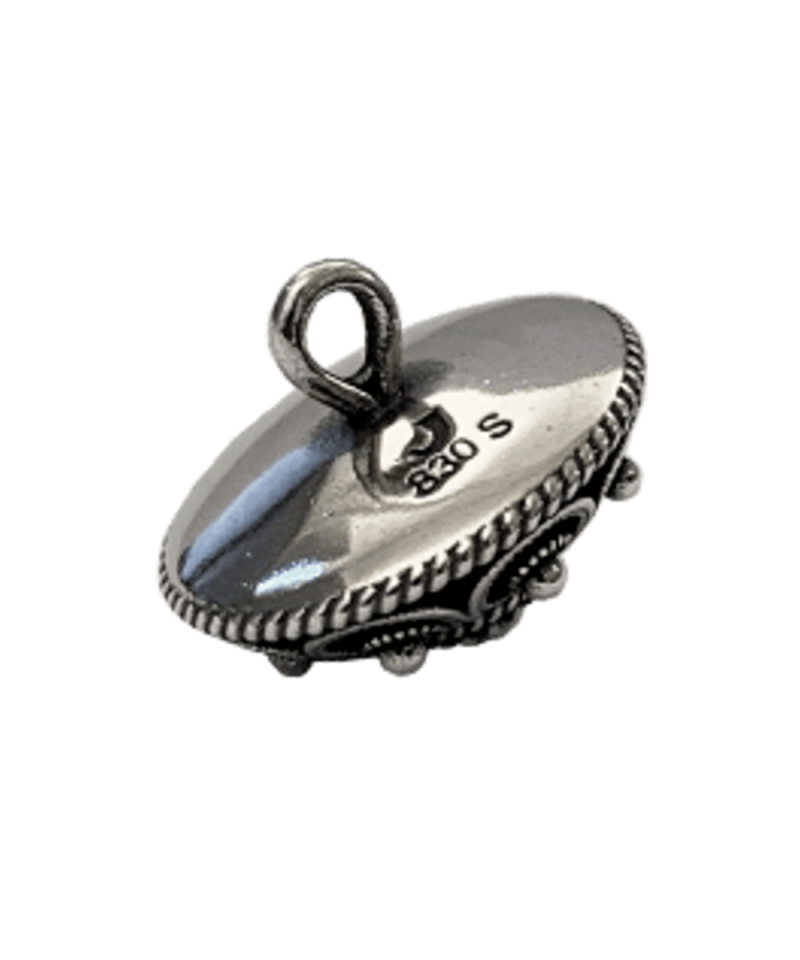 Alternative view of 661113 - Knapp med lang hempe Oksidert 14 mm