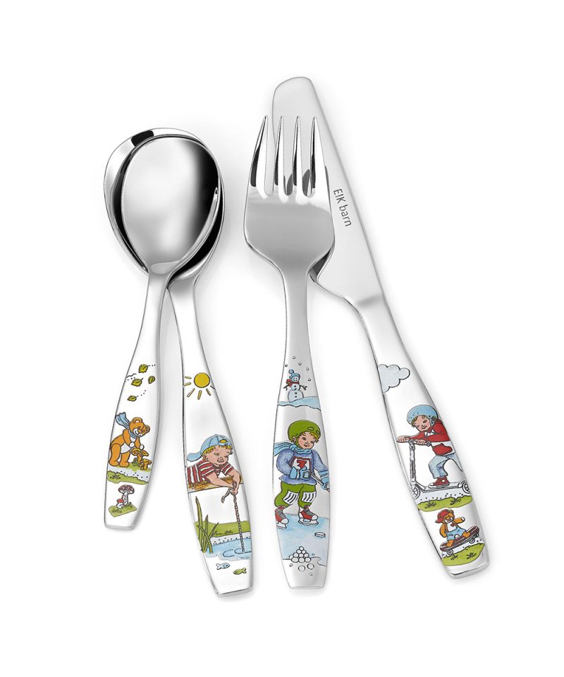Hjertevenn Stålbestikk, 4 deler, til gutt