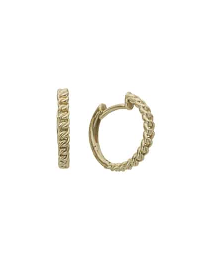 Øreringer i gult gull