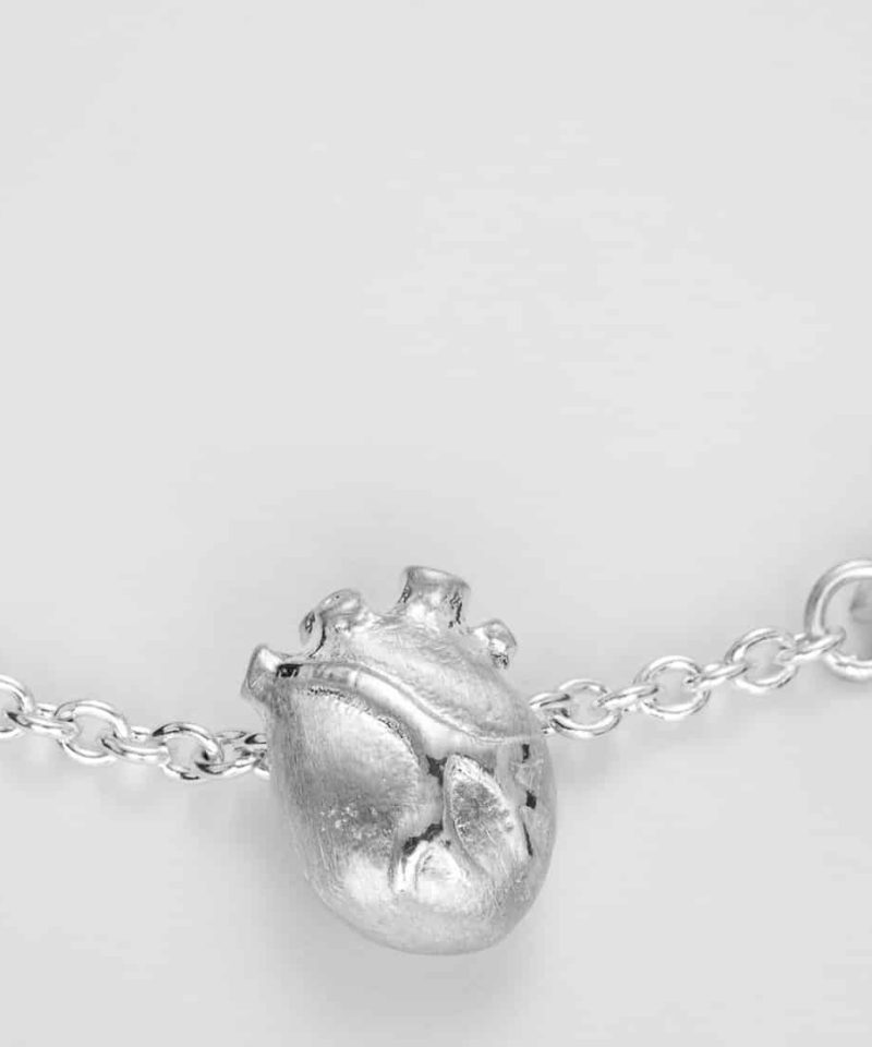 Alternative view of Small Anatomic Heart, armbånd 925s, adj 19/20/21cm