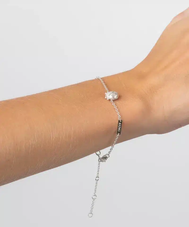Alternative view of Small Anatomic Heart, armbånd 925s, adj 19/20/21cm
