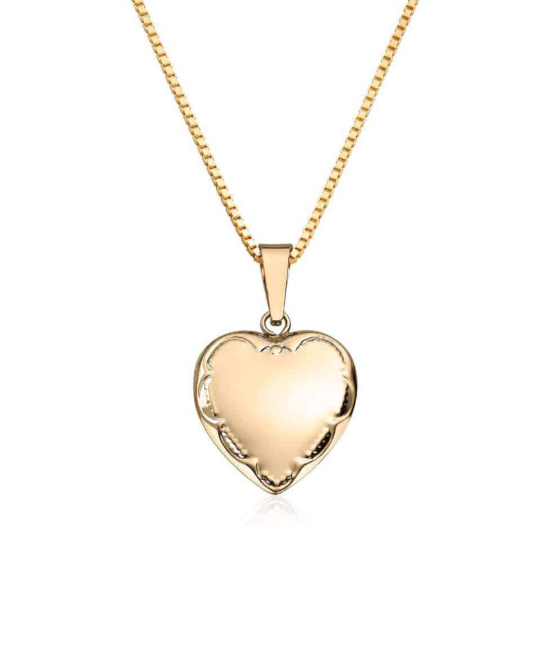 Anheng hjerte i gull - uten kjede