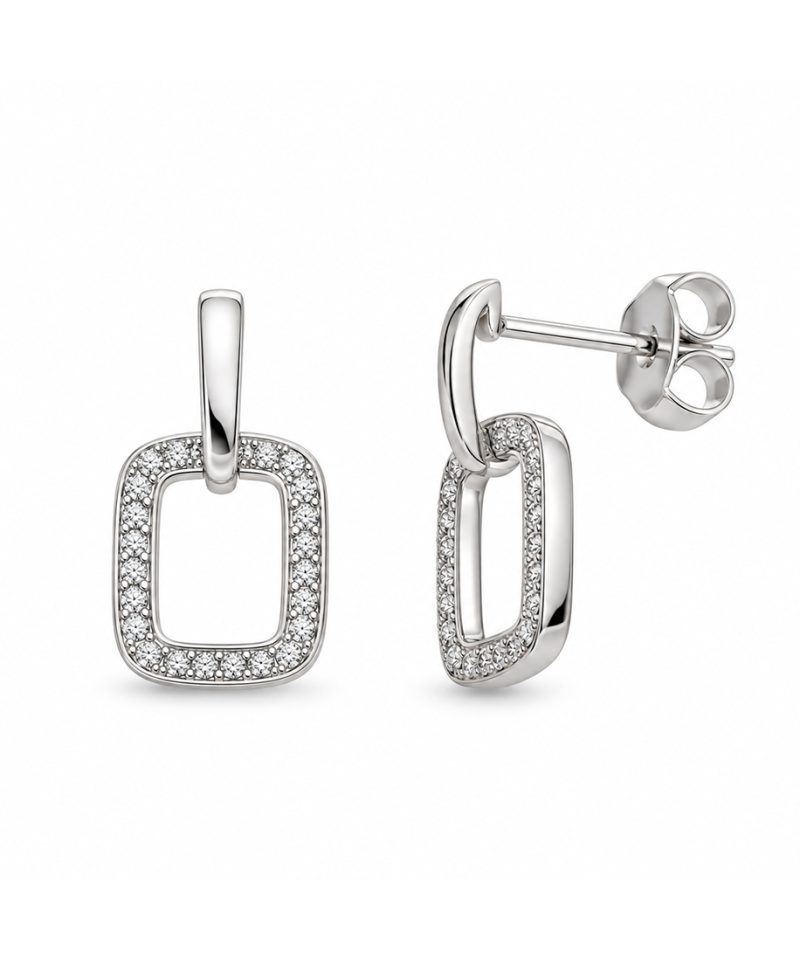 Ørepynt i hvitt gull, Diamanter 0,16 ct