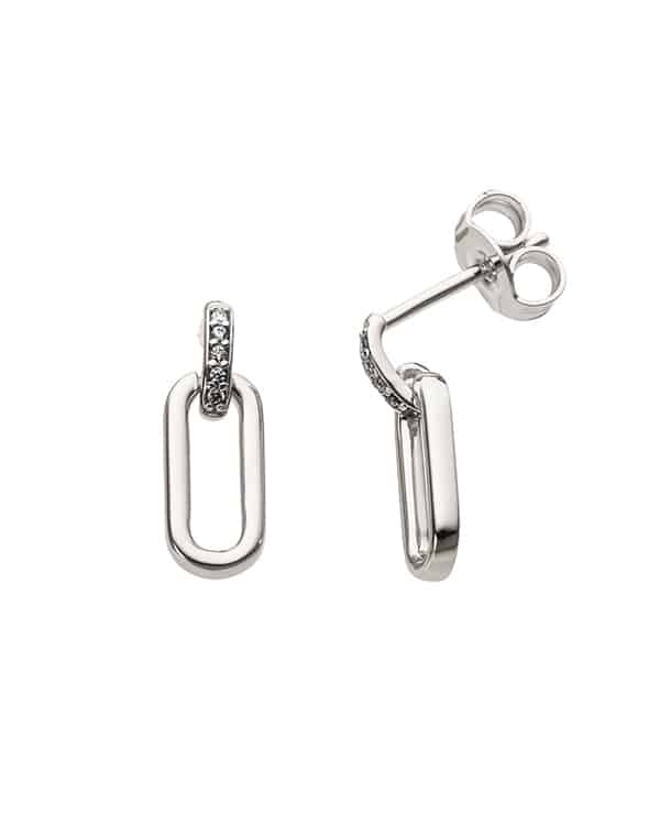 Ørepynt hvitt gull 0.03ct