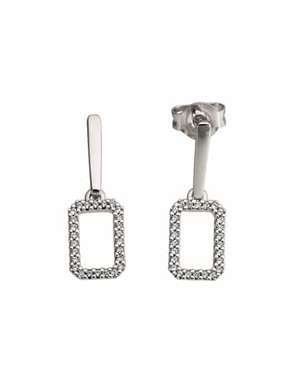 Ørepynt i hvitt gull med diamanter 0.14ct