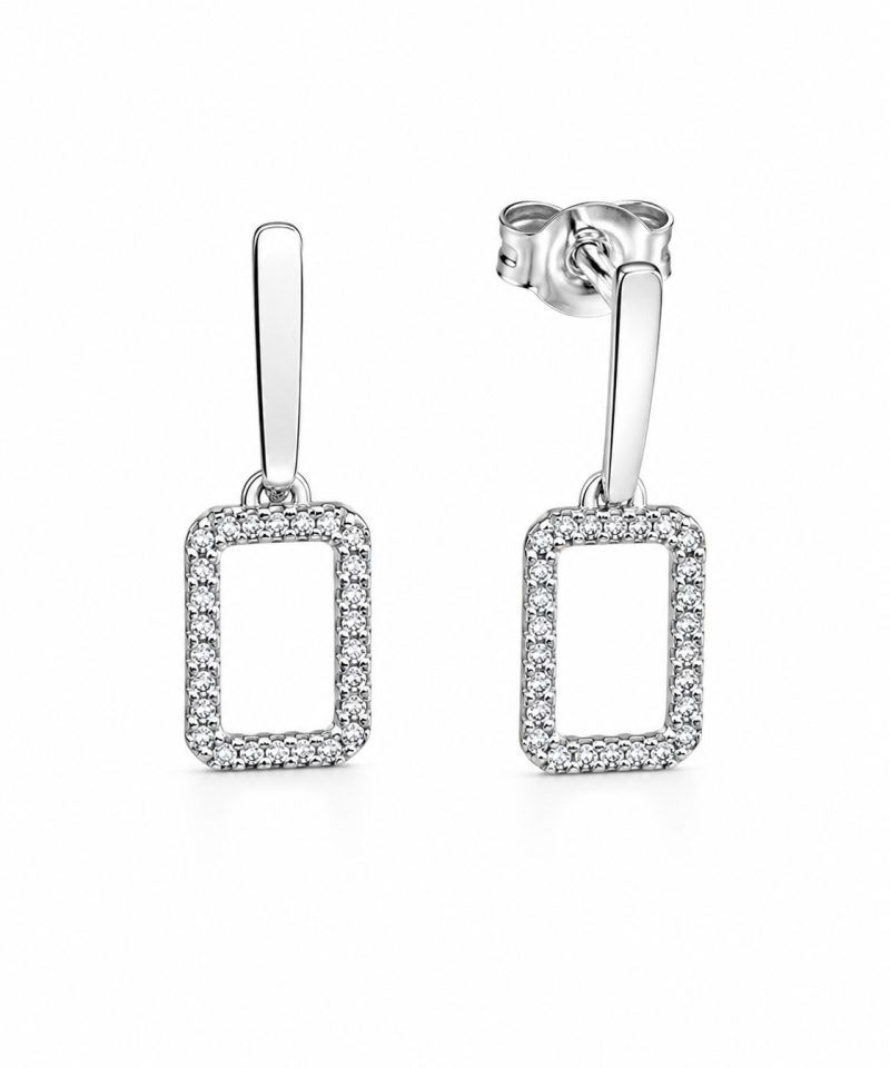 Ørepynt i hvitt gull, Diamanter 0,14 ct