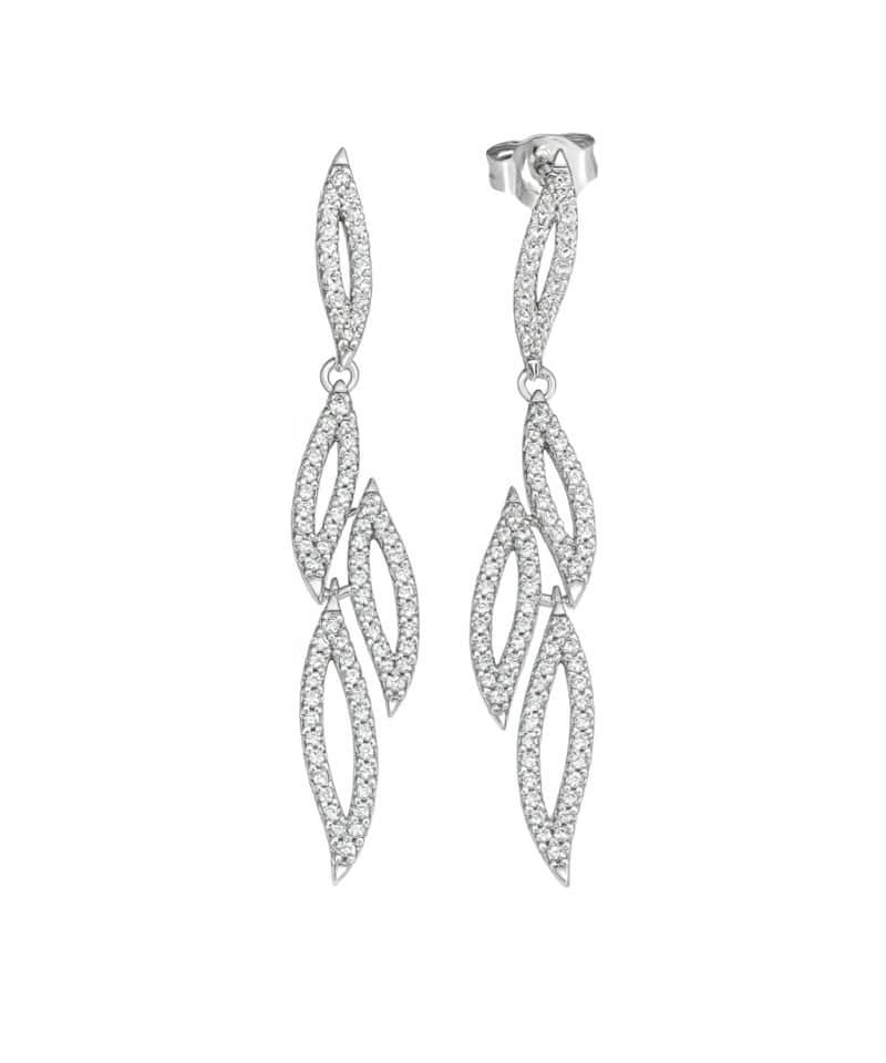 Ørepynt hvitt gull med diamanter 0.55ct