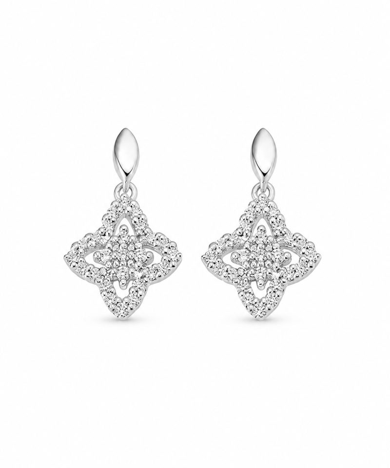Ørepynt i hvitt gull, Diamanter 0,17 ct