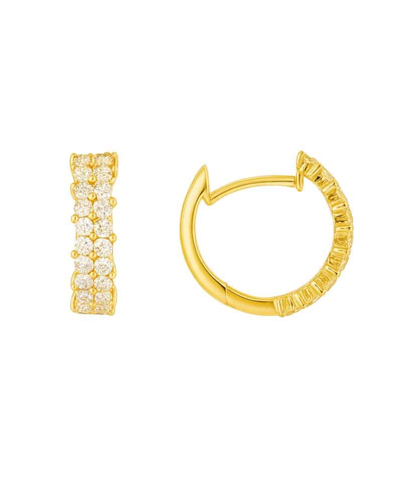 Øreringer i gult gull 0.27ct