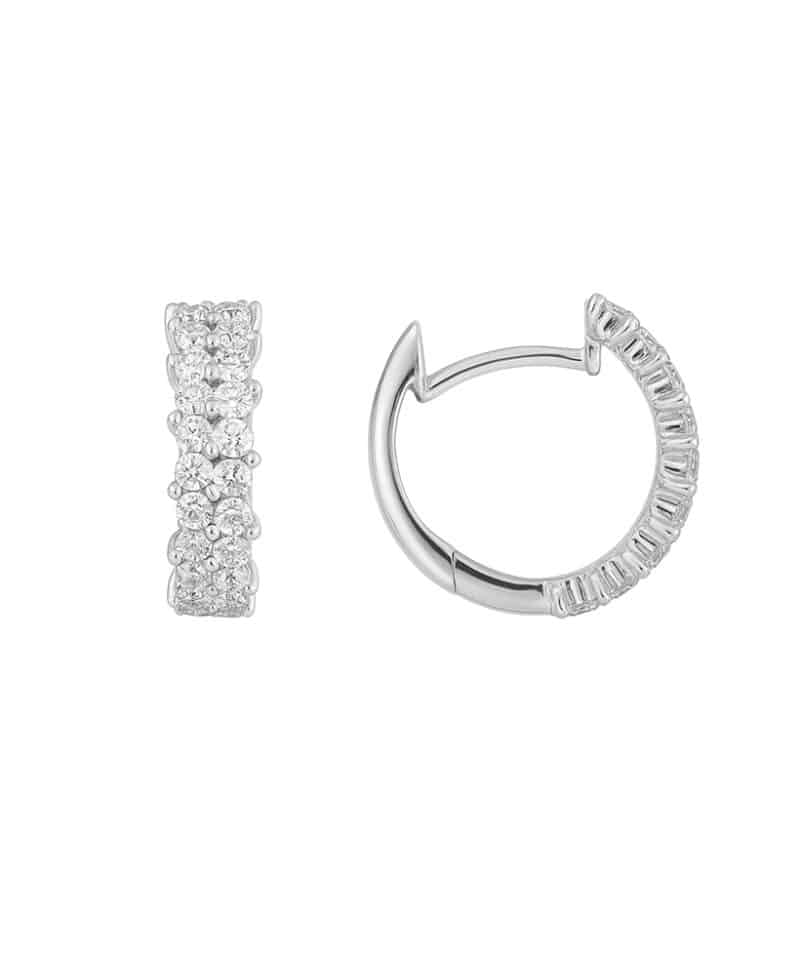 Øreringer i hvitt gull 0.27ct