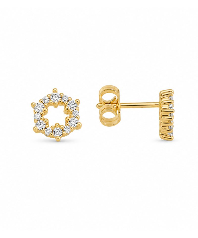 Ørepynt i gult gull, Diamanter 0,25 ct
