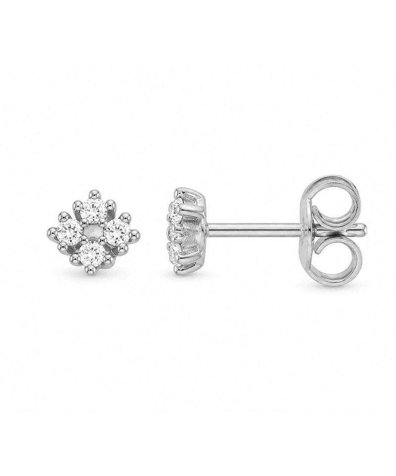 Ørepynt i hvitt gull, Diamant 0,12 ct