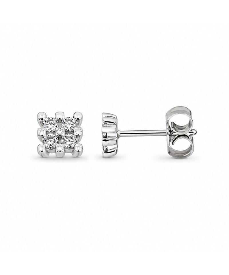 Ørepynt i hvitt gull, Diamanter 0,12 ct