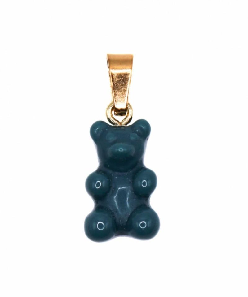 Teddy Bear sea green pendant