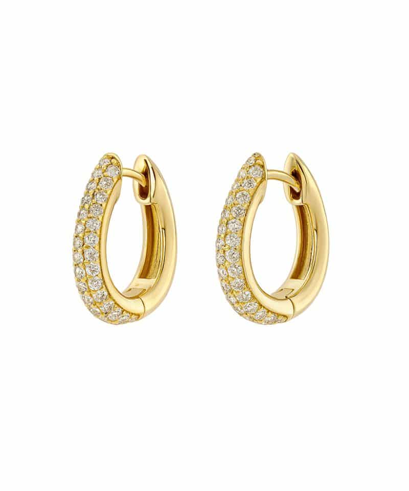 Øreringer i gult gull 0,58ct