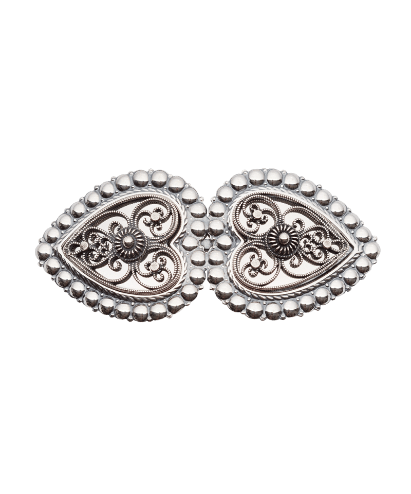 800116 - Hårspenne Oksidert med kruser