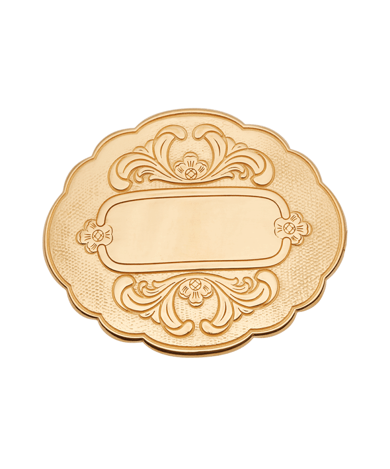 800960 - Hårspenne Forgylt med graveringsfelt