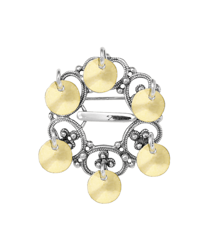 888300 - Sølje Oksidert med forgylt lauv