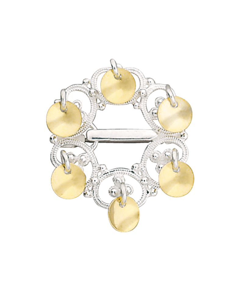 888500 - Sølje Hvit forgylt