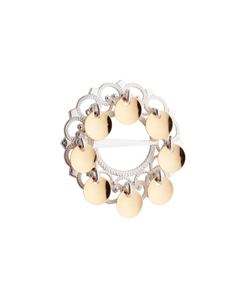 Sølje, rose, kvit/forgylt