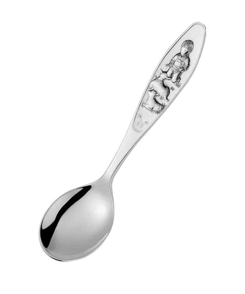 Bæ Bæ Lille Lam - Sølv Babyskje Gutt