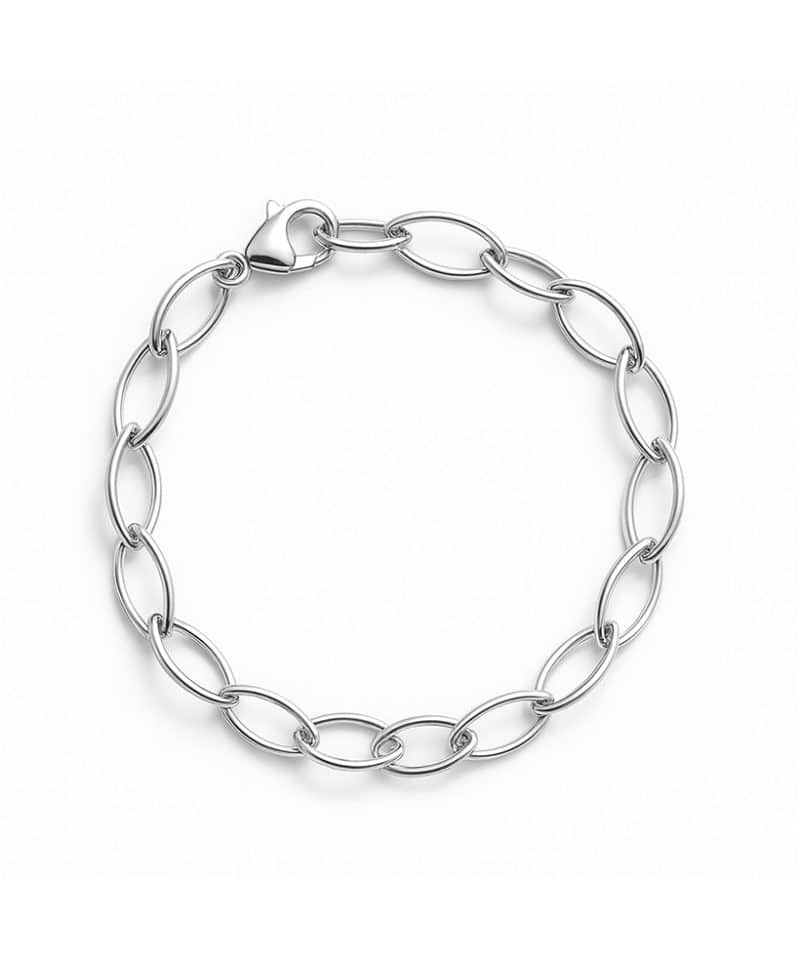 Armbånd i hvitt gull