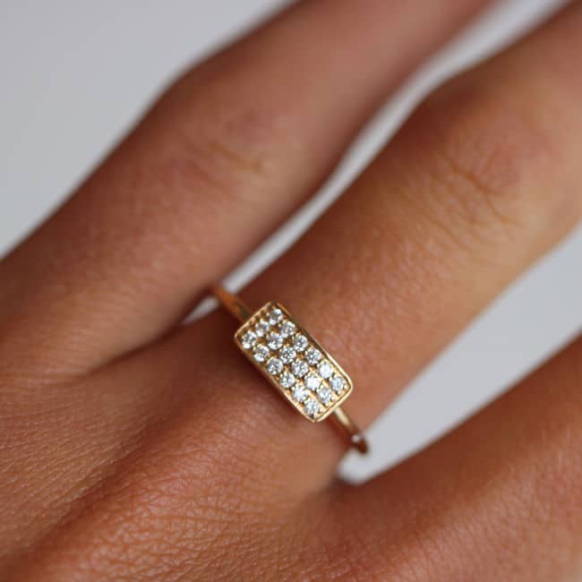 Alternative view of Square Diamond Ring