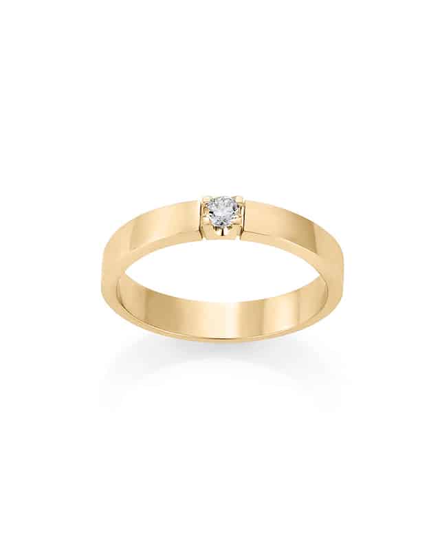 Alliansering Gult Gull 1x 0.07ct TW/Si