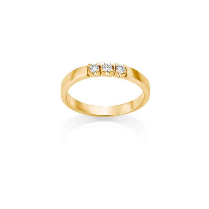 Allianse ring 0.10ct TW SI x 3