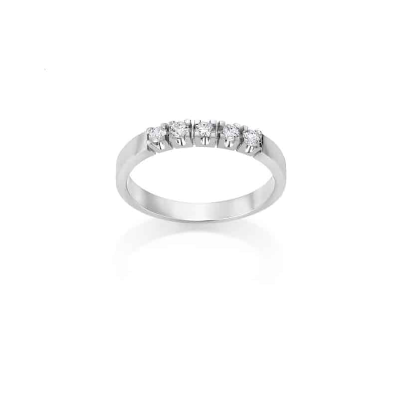 Allianse ring 0.10ct wsi x 5