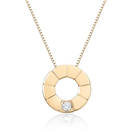 Allianse anheng 0,03ct TWSI x 1 stk i gult gull