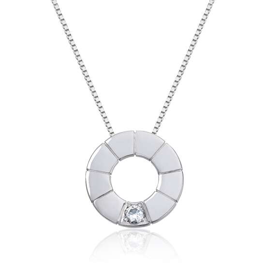 Allianse anheng 0,03ct WSI x 1 stk i hvitt gull