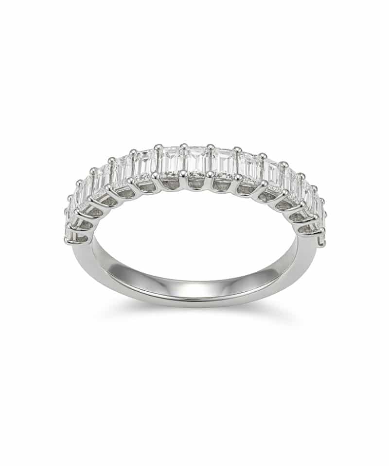 Rekkering i hvitt gull 18K 1.09ct