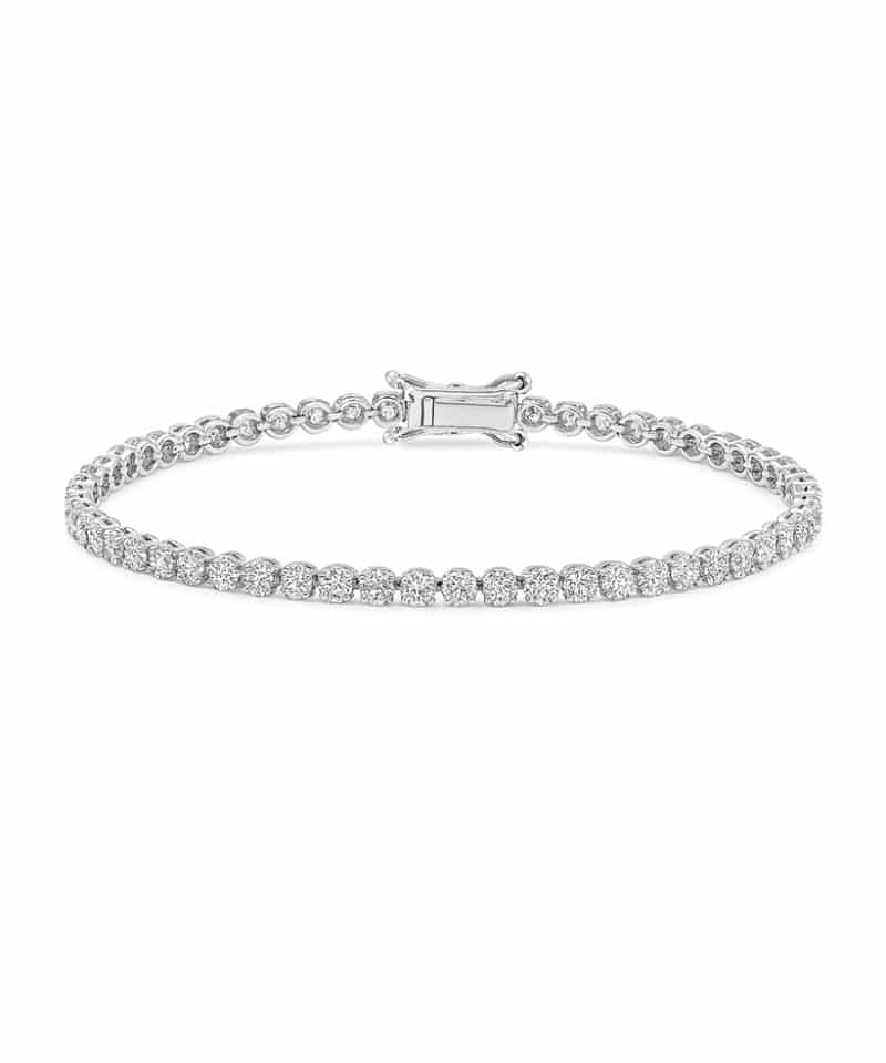 Tennisarmbånd i hvitt gull 18K 2,02ct