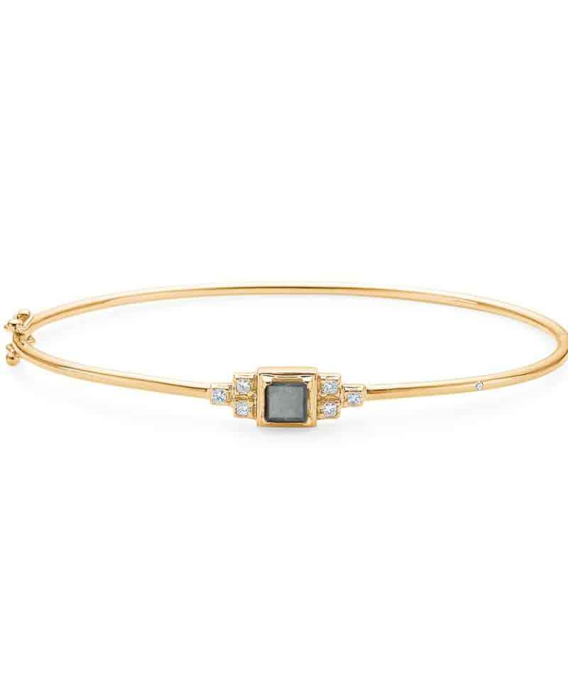 Raw Diamond Bangle