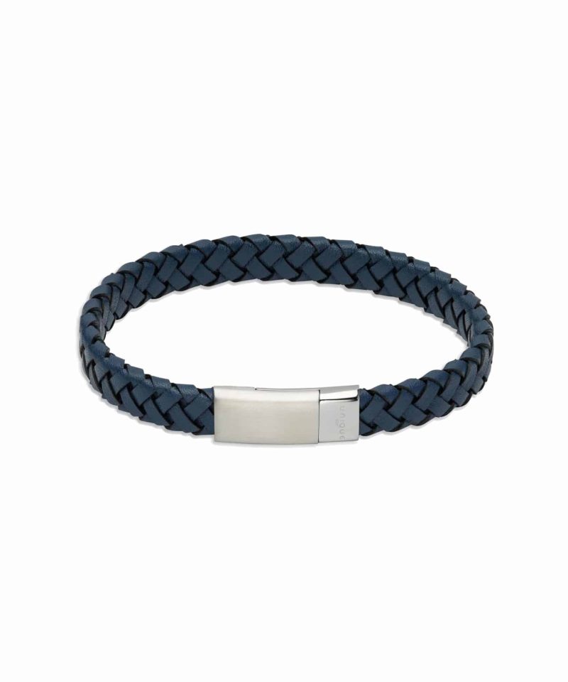 Skinnarmbånd Marine blå - 21cm